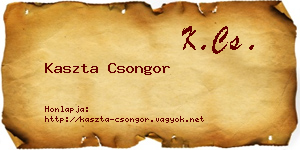 Kaszta Csongor névjegykártya
